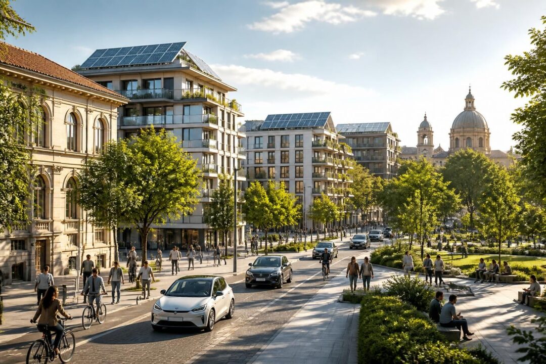 scopri come le città italiane stanno evolvendo verso un futuro sostenibile, integrando energia solare e pratiche ecologiche per una transizione verde efficace.